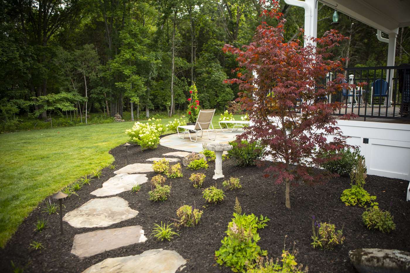 beautiful landscape bed with no weeds