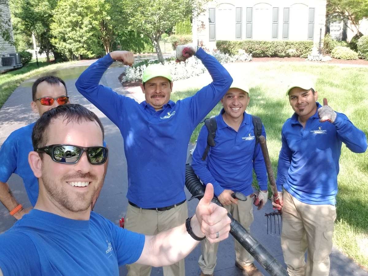 Happy Rock Water Farm landscaping crew