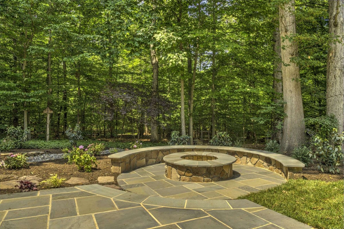 patio fire pit on northern Virginia