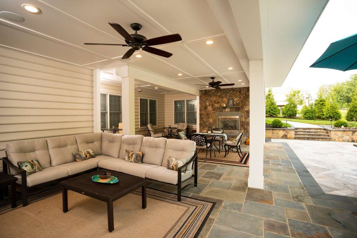 patio fireplace under deck 1