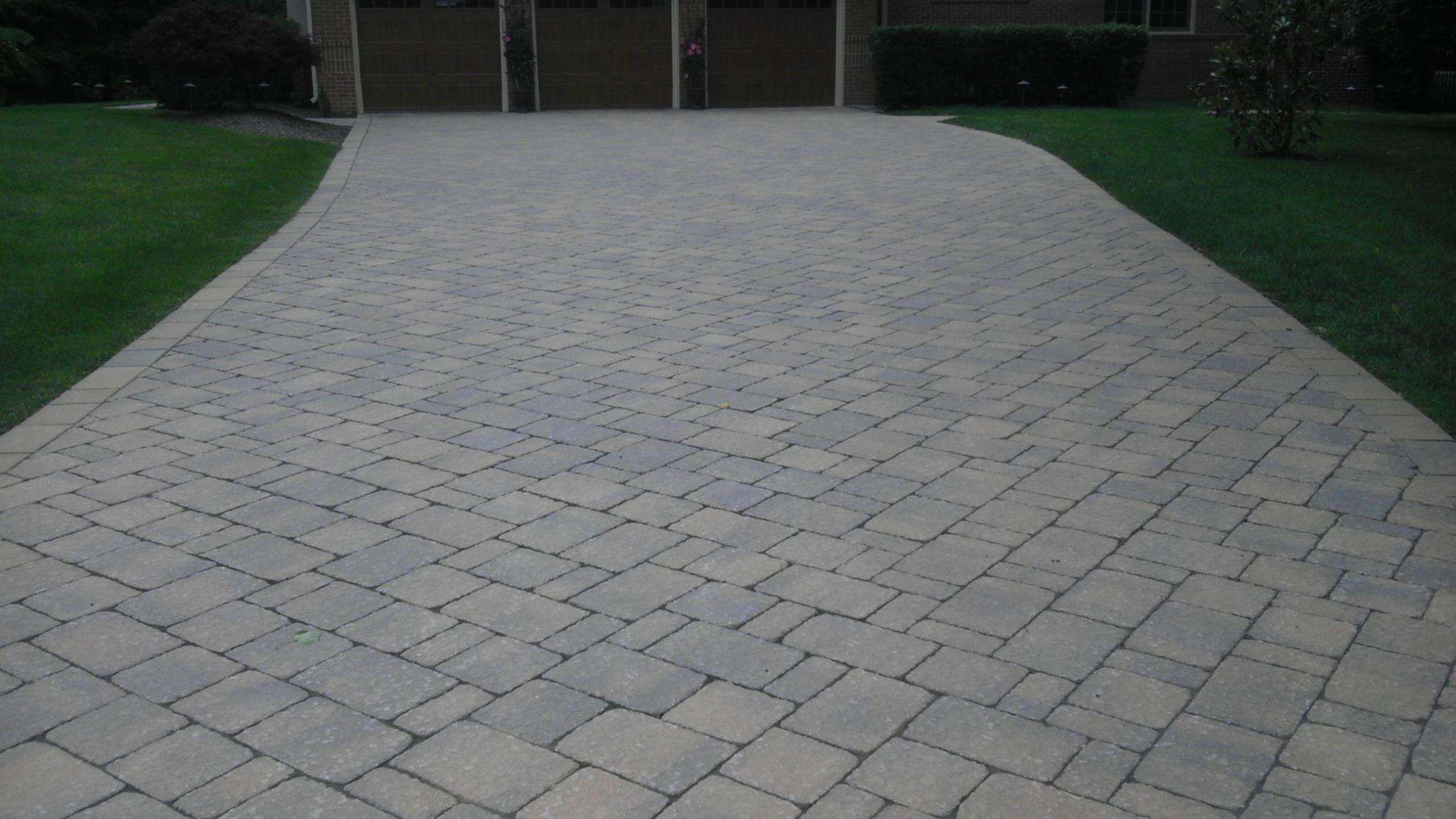 Pavers with polymeric sand in between