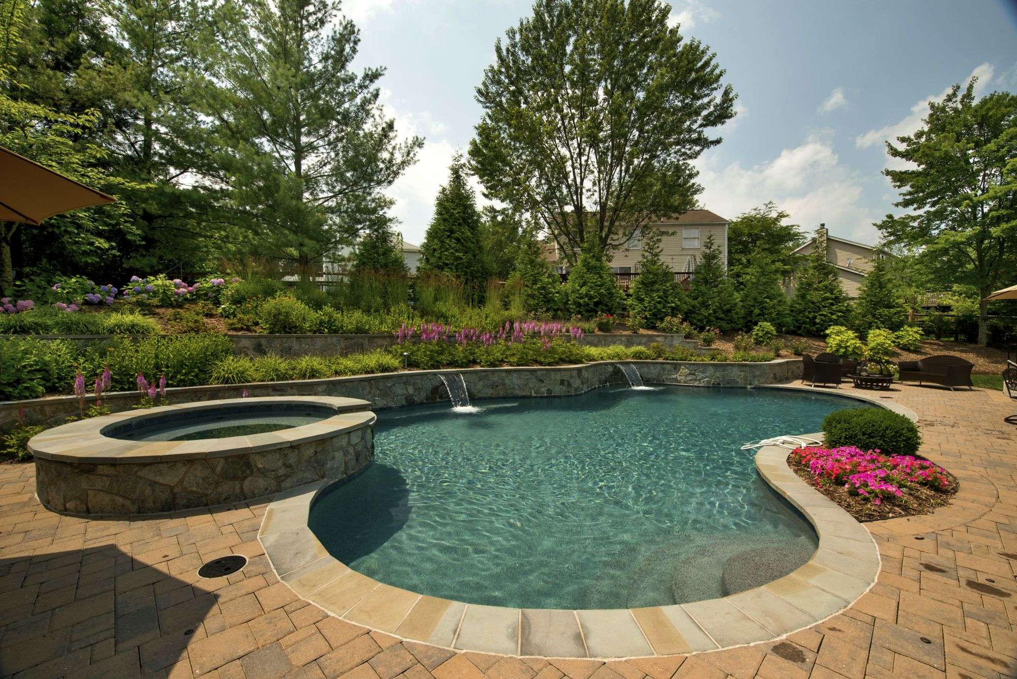 unique pool and hot tub in virginia