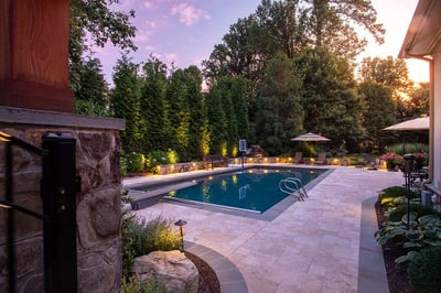 pool design and patio in Great Falls VA