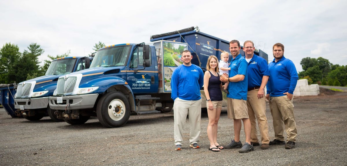 rock water farm team and truck