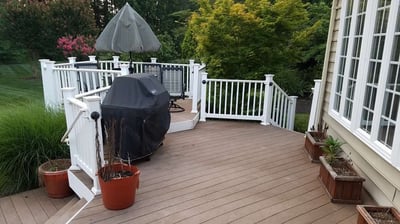 Before picture - small deck and porch